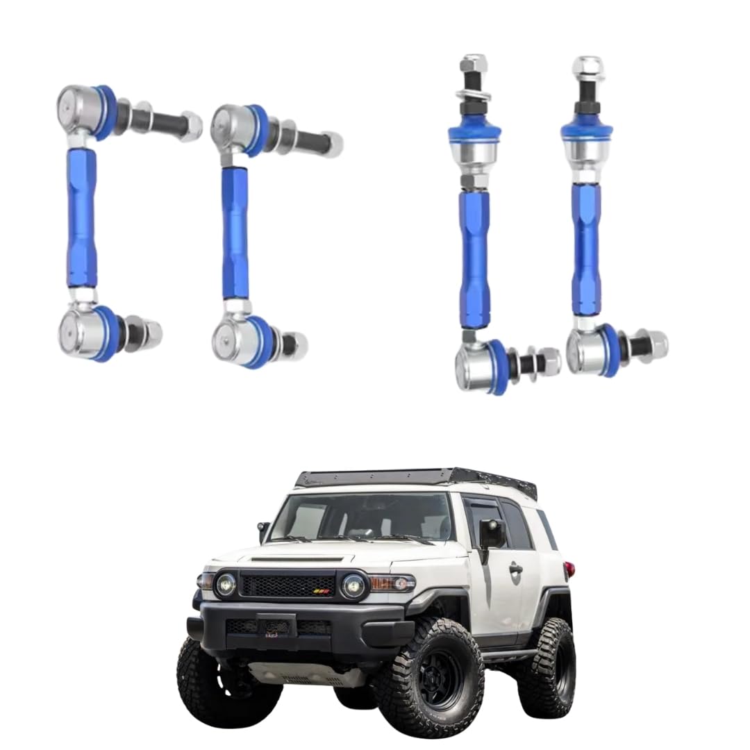 Toyota FJ Cruiser Sway Bar Link, Adjustable Sway Bar Link, Lifted Vehicle Suspension, Off-Road Sway Bar Link, High-Grade Metal Sway Bar Link, FJ Cruiser Lift Kit, Sway Bar Adjustment, FJ Cruiser Suspension Upgrade, Corrosion-Resistant Sway Bar Link, Improved Handling Sway Bar Link.