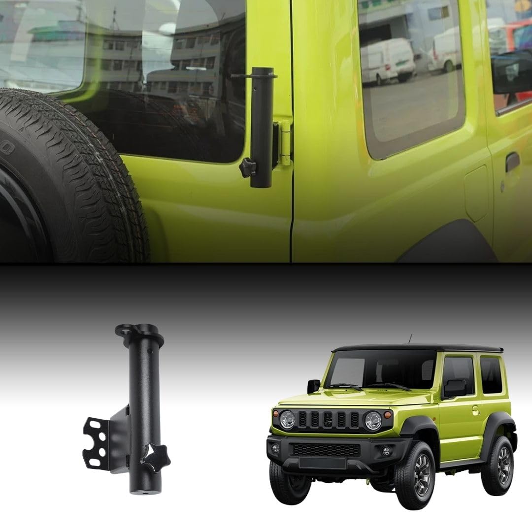 Suzuki jimny, jimny, jimny rear pole holder, jimny pole holder, car pole holder, rear pole holder, Suzuki Jimny flag mount, jimny flag mount, car flag pole mount, Jimny accessories, suzuki jimny accessories 2025, suzuki jimny accessories 2024, suzuki jimny off road flag mount