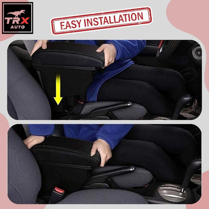 TRX AUTO Paded Armrest Storage Box With Double Layer Organizer and 3 USB Ports For Suzuki Jimny 3 & 5 Door JB64 JB74 (2019-2026)