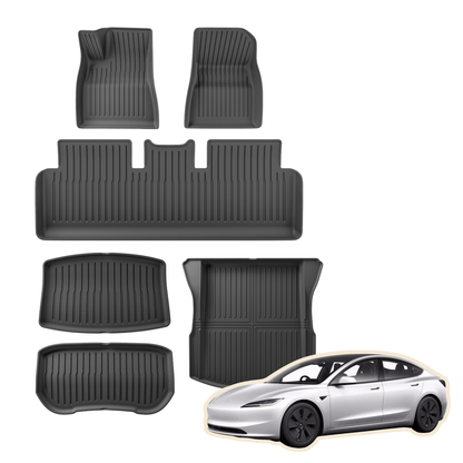 TESLA MODEL 3 (2024-2026) – TPE Floor Mats Set of 6