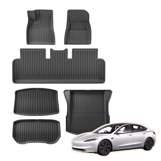 TESLA MODEL 3 (2024-2026) – TPE Floor Mats Set of 6