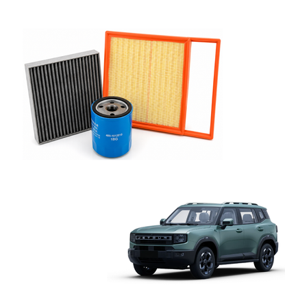 MOTOR FIT 3-in-1 Filter Service Kit for Jetour T1 (2025-2026), Cabin Air Filter + Engine Air Filter + Oil Filter, Complete Maintenance Replacement Set