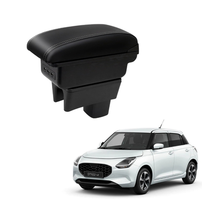 TRX AUTO Adjustable Armrest Console for Suzuki Swift with USB Ports