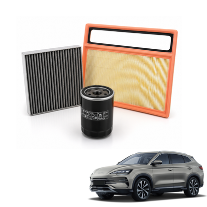 MOTOR FIT 3-in-1 Filter Service Kit for BYD Song Plus (2022-2026), Cabin Air Filter + Engine Air Filter + Oil Filter, Complete Maintenance Replacement Set