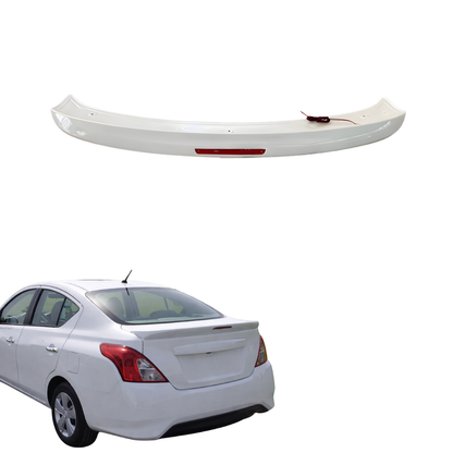 White Rear Trunk Spoiler for Nissan Sunny Sedan (2011+)