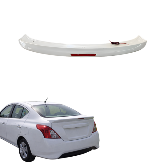White Rear Trunk Spoiler for Nissan Sunny Sedan (2011+)