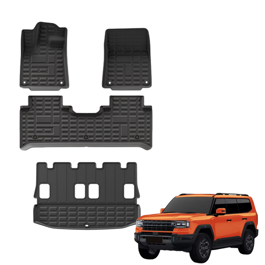 MOTOR FIT TPE 3D Floor Mats for Jetour G700 2025-2026 (5-Seater) – Custom Fit All Weather Car Floor Mat Set | Waterproof Heavy Duty Anti-Slip | Odorless | Easy to Clean