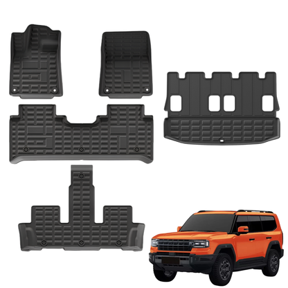 MOTOR FIT TPE 3D Floor Mats for Jetour G700 2025-2026 (5-Seater) – Custom Fit All Weather Car Floor Mat Set | Waterproof Heavy Duty Anti-Slip | Odorless | Easy to Clean