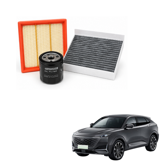 MOTOR FIT 3-in-1 Filter Service Kit for Changan Uni K (2021-2026), Cabin Air Filter + Engine Air Filter + Oil Filter, Complete Maintenance Replacement Set