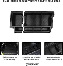 MOTOR FIT Trunk Storage Box for Suzuki Jimny 5-Door 2019–2026 | Rear Cargo Organizer with Lid