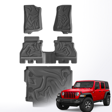 3D Car Floor Mats Set Of 4 For Jeep Wrangler JL 2018-2026