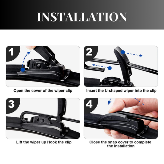 16-Inch Front Wiper Blades for Jeep Wrangler JL (2018–2025) – All-Weather U-Hook Blade Set