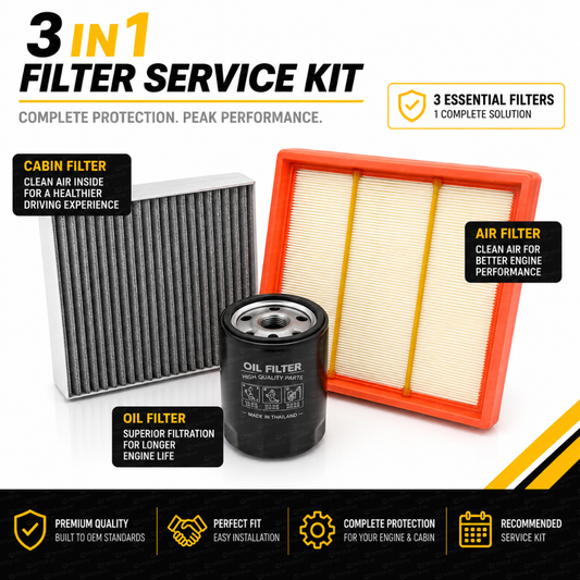 MOTOR FIT 3-in-1 Filter Service Kit for Changan Uni K (2021-2026), Cabin Air Filter + Engine Air Filter + Oil Filter, Complete Maintenance Replacement Set