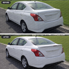 White Rear Trunk Spoiler for Nissan Sunny Sedan (2011+)