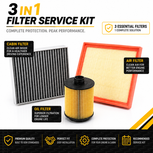 MOTOR FIT 3-in-1 Filter Service Kit for Haval H9 (2024-2026), Cabin Air Filter + Engine Air Filter + Oil Filter, Complete Maintenance Replacement Set