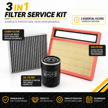 MOTOR FIT 3-in-1 Filter Service Kit for BYD Song Plus (2022-2026), Cabin Air Filter + Engine Air Filter + Oil Filter, Complete Maintenance Replacement Set