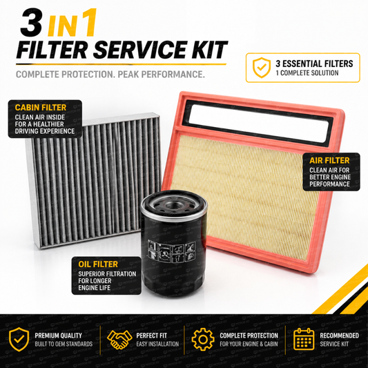 MOTOR FIT 3-in-1 Filter Service Kit for BYD Song Plus (2022-2026), Cabin Air Filter + Engine Air Filter + Oil Filter, Complete Maintenance Replacement Set