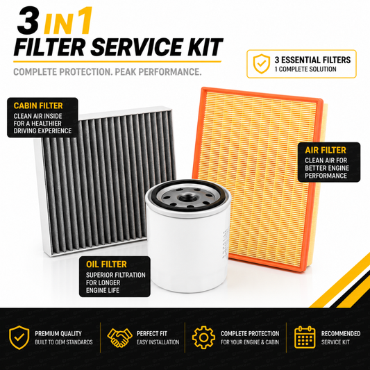 MOTOR FIT 3-in-1 Filter Service Kit for Rox 01 Jishi 01 (2024-2026), Cabin Air Filter + Engine Air Filter + Oil Filter, Complete Maintenance Replacement Set