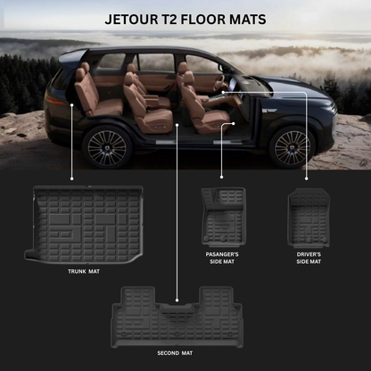JETOUR T2 (2023-2026) – TPE Floor Mats Set of 4