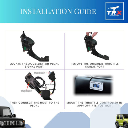 TRX AUTO Bluetooth Throttle Response Controller For Suzuki Jimny JB64 JB74 2019 to 2024