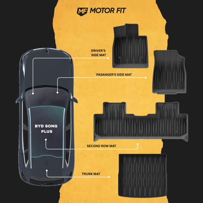 BYD Song Plus Floor Mats – 3D All-Weather TPE