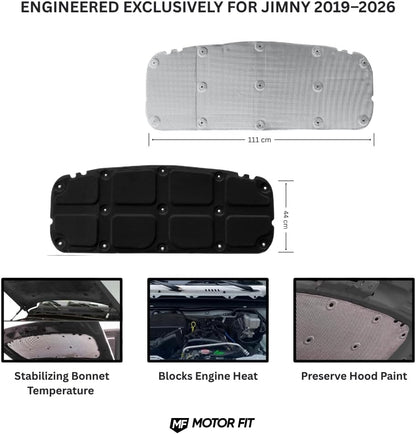 MOTOR FIT Hood Heat & Sound Insulation Pad for Suzuki Jimny 2019–2026 (JB64/JB74)
