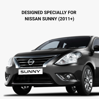 White Rear Trunk Spoiler for Nissan Sunny Sedan (2011+)