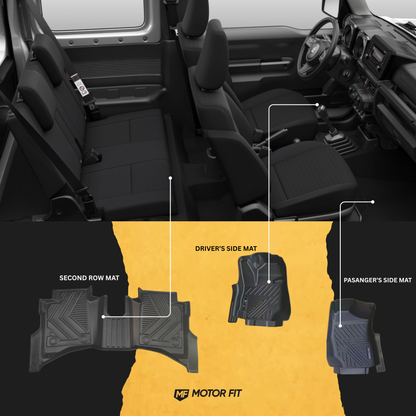 Suzuki Jimny 3-Door 3D Floor Mats – TPE All-Weather