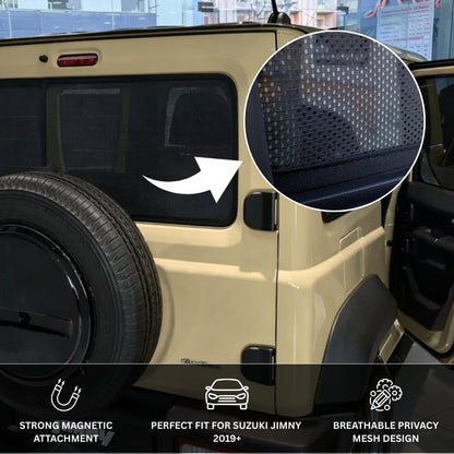 MOTOR FIT Magnetic Window Shades Set of 6 Compatible with Jimny 3 Doors (2019–2026)