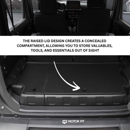 MOTOR FIT Trunk Storage Box for Suzuki Jimny 5-Door 2019–2026 | Rear Cargo Organizer with Lid
