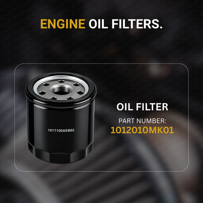 MOTOR FIT Oil Filter for Great Wall HAVAL F7, F7X, F5, H4, and H6 (2020-2021) | Engine Oil Filter Replacement GW4B15A GW4B15 GW4B13 1.5T | Part No. 1017100XEB02