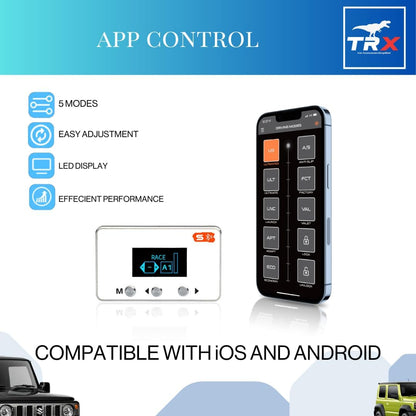 TRX AUTO Bluetooth Throttle Response Controller For Suzuki Jimny JB64 JB74 2019 to 2024