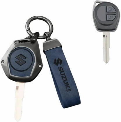 TRX AUTO Key Cover with Leather Keychain for Suzuki