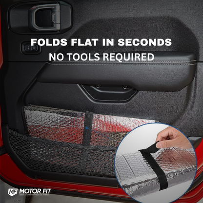 Sunshade for Jeep Wrangler JL (2018–2023) – UV Protective Foldable Windshield Shade