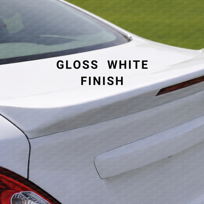 White Rear Trunk Spoiler for Nissan Sunny Sedan (2011+)
