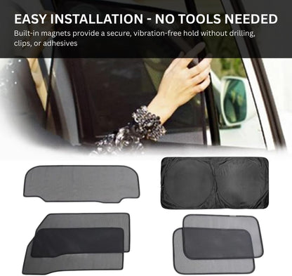 MOTOR FIT Magnetic Window Shades Set of 6 Compatible with Jimny 3 Doors (2019–2026)