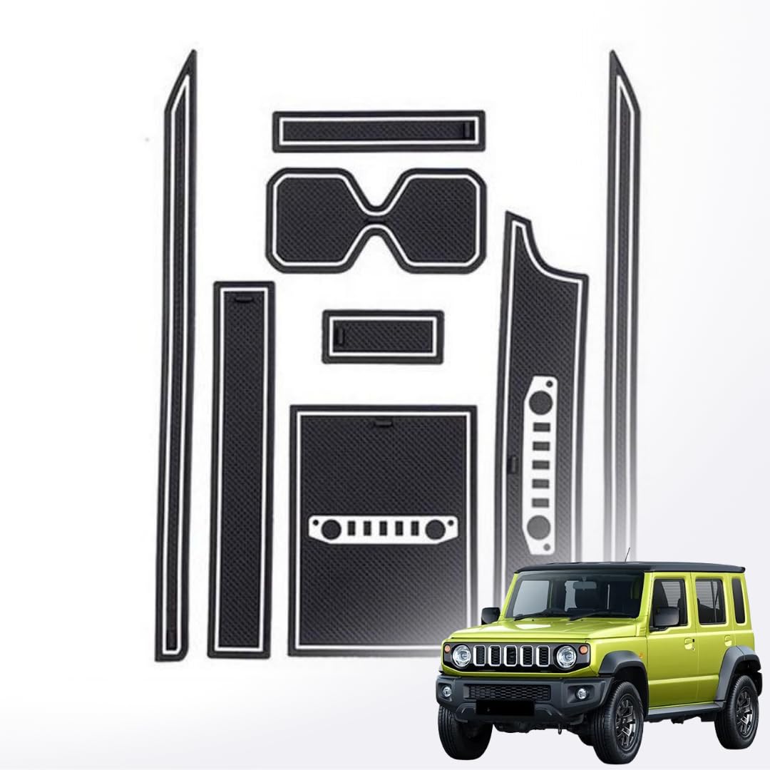 Suzuki jimny, suzuki jimny accessories, suzuki accessories, jimny accessories, suzuki jimny liner set,suzuki jimny black liner set, suzuki jimny interior liners, suzuki jimny anti-slip mats, interior liners, suzuki jimny center console liners, car organizer accessories, suzuki jimny 2022, suzuki jimny 2023, suzuki jimny 2024, suzuki jimny 2021 accessories, suzuki jimny floor mats, floor mats and cargo liner for suzuki jimny, suzuki jimny car accessories