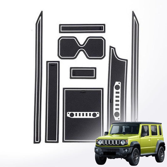 Suzuki jimny, suzuki jimny accessories, suzuki accessories, jimny accessories, suzuki jimny liner set,suzuki jimny black liner set, suzuki jimny interior liners, suzuki jimny anti-slip mats, interior liners, suzuki jimny center console liners, car organizer accessories, suzuki jimny 2022, suzuki jimny 2023, suzuki jimny 2024, suzuki jimny 2021 accessories, suzuki jimny floor mats, floor mats and cargo liner for suzuki jimny, suzuki jimny car accessories