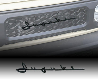 TRX AUTO Script Emblem Badge for Suzuki Jimny – Vintage Exterior Design in three colors (Red, Black, Silver)