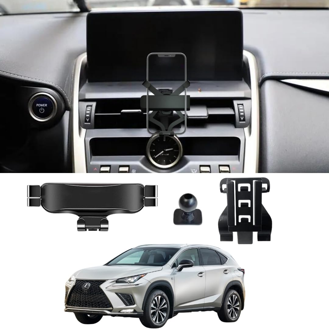 Motor Fit Car Phone Holder Mount With Gravity Phone Holder For Lexus NX 200T, NX350h 2014 To 2020 | Lexus NX Accessories 2024 | Lexus Mobile Phone Holder