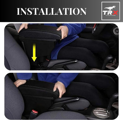 TRX AUTO Adjustable Armrest with Cup Holder for Toyota Yaris (2013-2018)