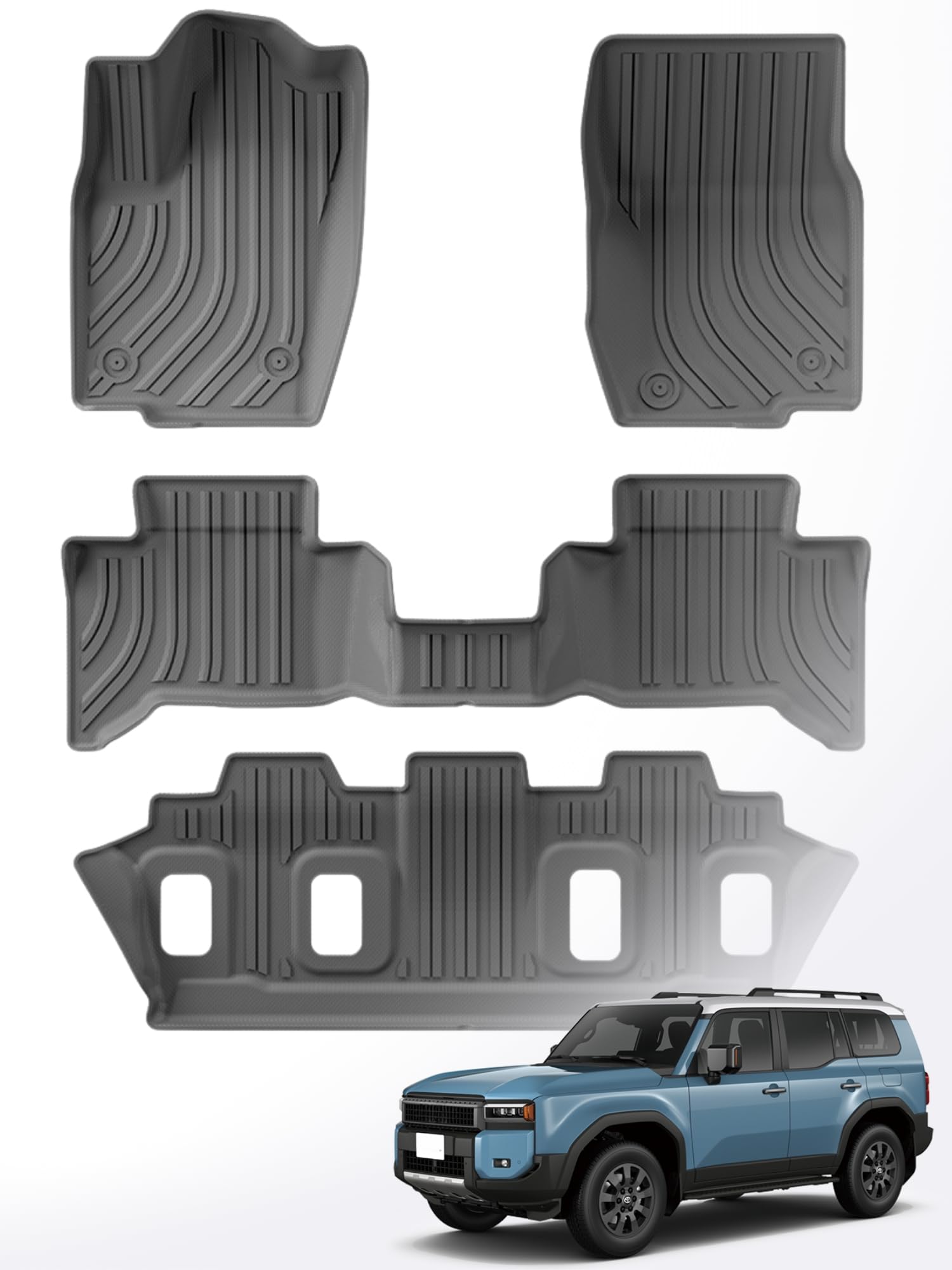 Toyota Land Cruiser Prado 2024 floor mats, TPE trunk mats for Prado, custom fit floor mats Land Cruiser Prado, 3D fit TPE car mats, all-weather mats for Land Cruiser Prado 2024, Prado 2024 mats, durable TPE floor mats Prado, Land Cruiser Prado cargo liners, waterproof car mats Prado, heavy-duty floor mats Land Cruiser Prado, scratch-resistant mats Prado, off-road floor mats Prado 2024, eco-friendly car mats Land Cruiser Prado, Toyota Prado accessories, Prado 2024 interior mats.
