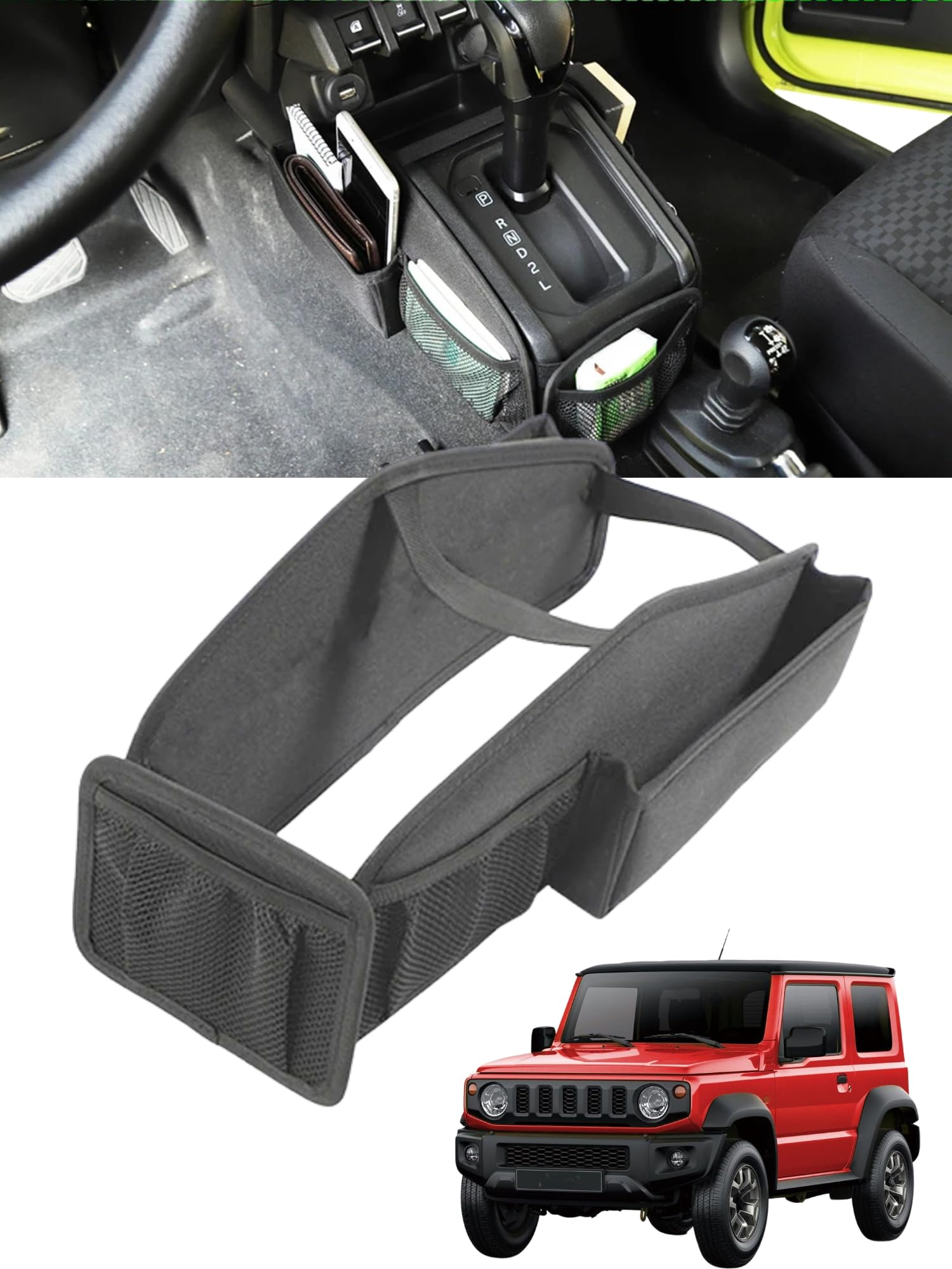 jimny gear organizer, suzuki jimny transmission pouch, jimny automatic gear organizer, water-resistant organizer jimny, canvas gear organizer jimny, jimny cabin storage pouch, suzuki jimny 5 elastic pockets, jimny gear console organizer, off-road gear organizer jimny, suzuki jimny interior accessories, jimny automatic gear storage, transmission pouch for jimny, suzuki jimny console organizer, water-resistant car organizer, rugged storage pouch jimny.