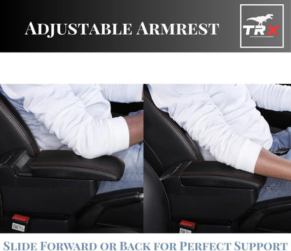 TRX AUTO Adjustable Armrest with Cup Holder for Toyota Yaris (2013-2018)