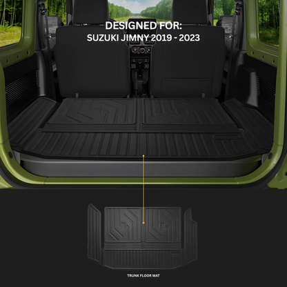 3D Trunk Mat for Suzuki Jimny (2019–2023) – Black TPE All-Weather Protection