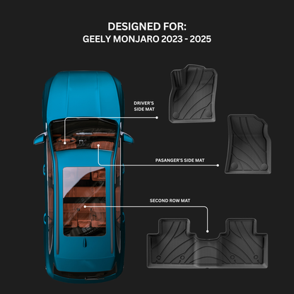 Geely Monjaro Floor Mats – 3D TPE 4-Piece Set