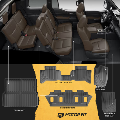 Prado 5-Seater Floor Mats + Trunk Mat – 2024–2025