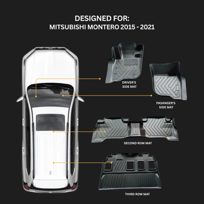 MITSUBISHI MONTERO SPORT (2015-2021) – TPE Floor Mats Set of 4