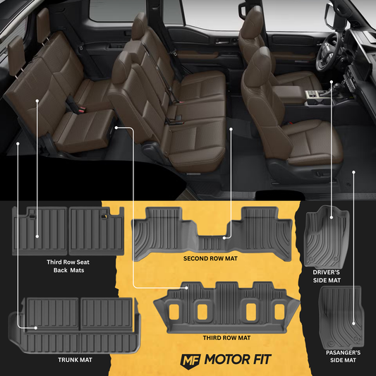 Prado 7-Seater Floor Mats + Seat Back Mats