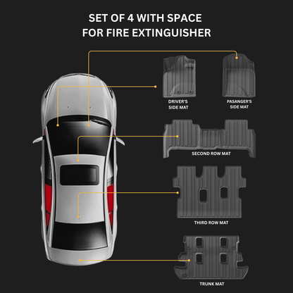 LC200 Floor Mats + Trunk Mat – 2017–2021 Set
